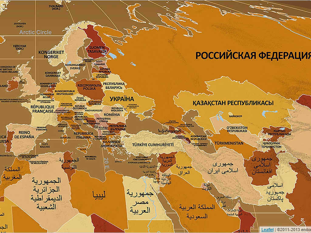 ¿Sabes los nombres reales de los países? Este mapa te los muestra en su idioma oficial