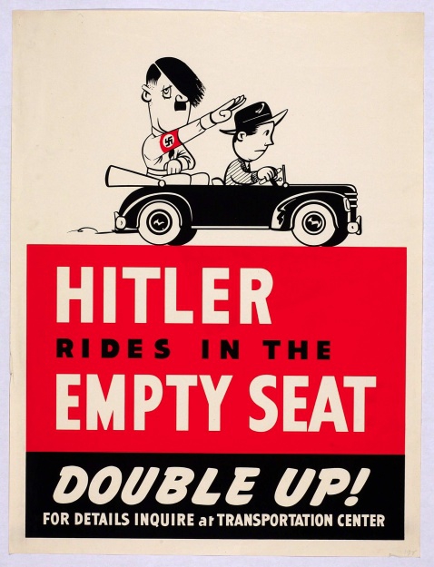 Cuando viajas solo viajas con Hitler: 13 pósters que alentaban a compartir el auto en la Segunda Guerra Mundial