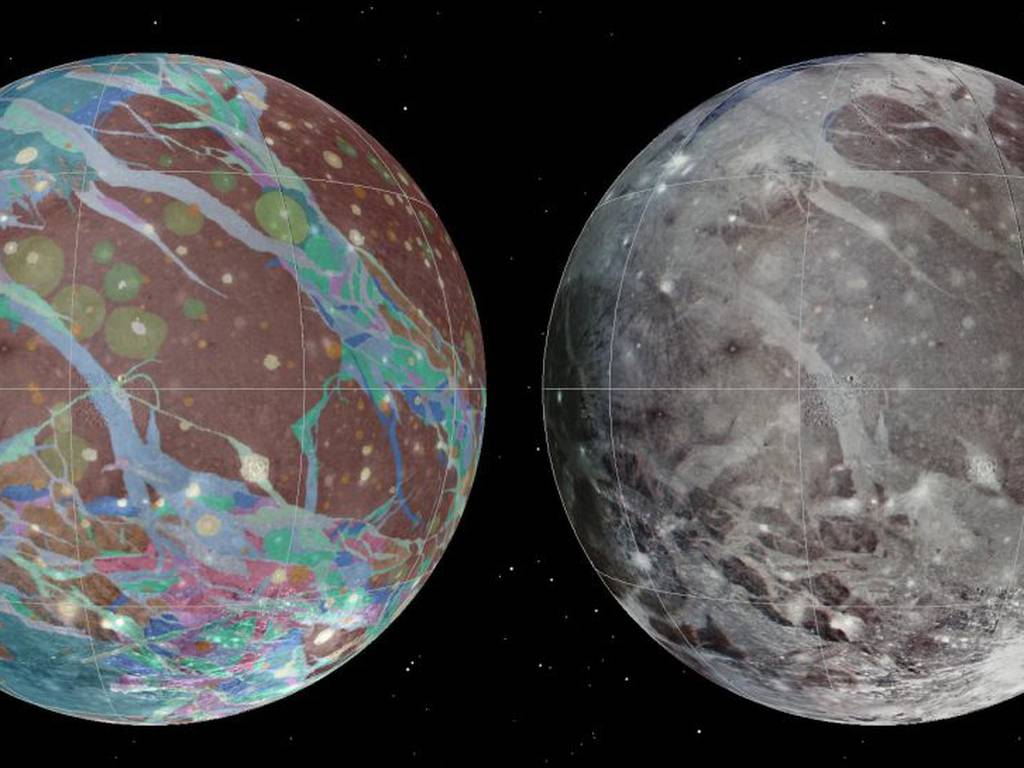 NASA comparte espectaculares imágenes de la luna más grande de Júpiter (Ganímedes)