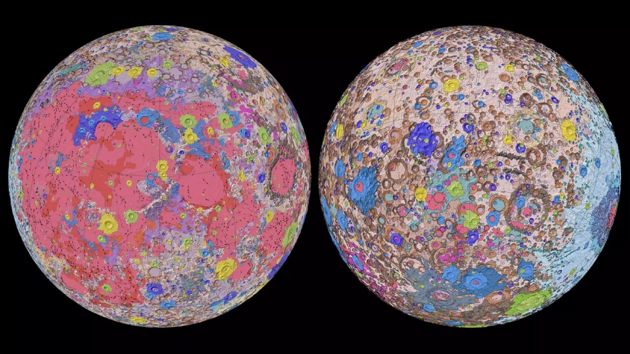 Luna De Colores: El Nuevo Mapa 3d Que Detalla Al Satélite Natural