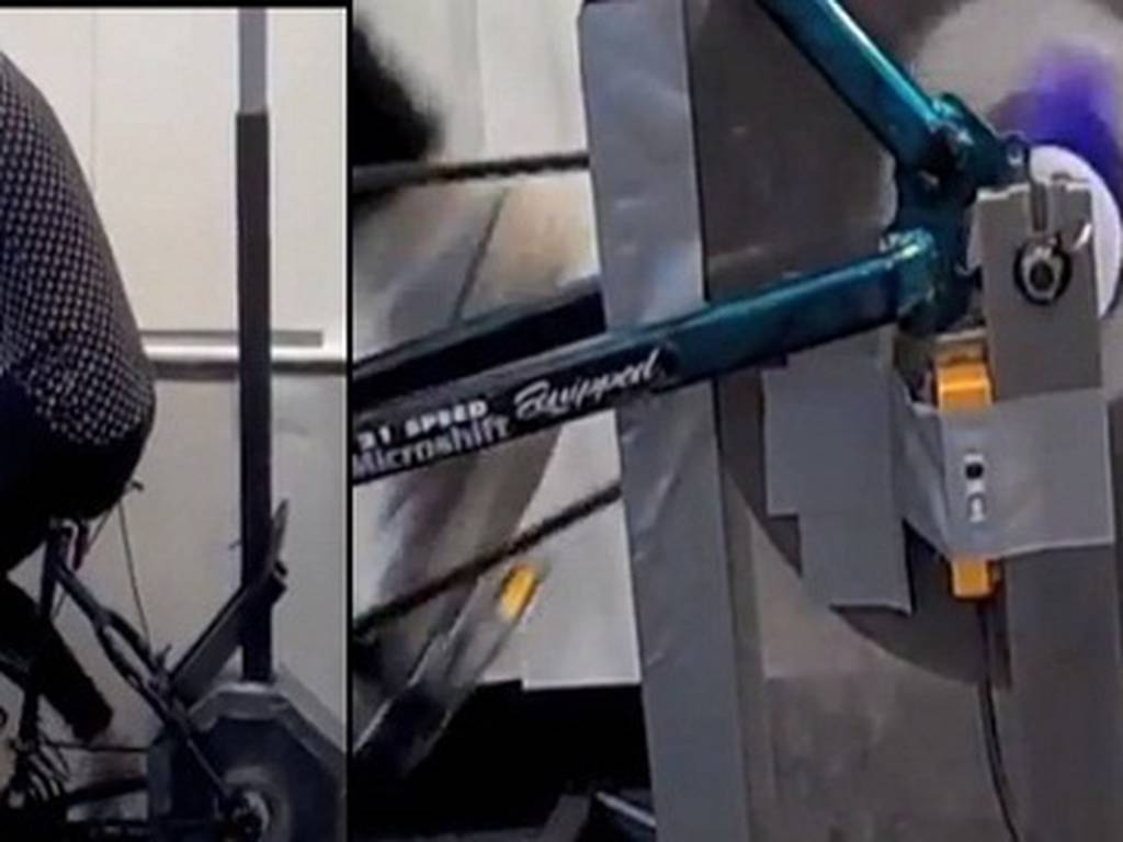 Bicicleta que tritura y separa los residuos electrónicos (VIDEO)