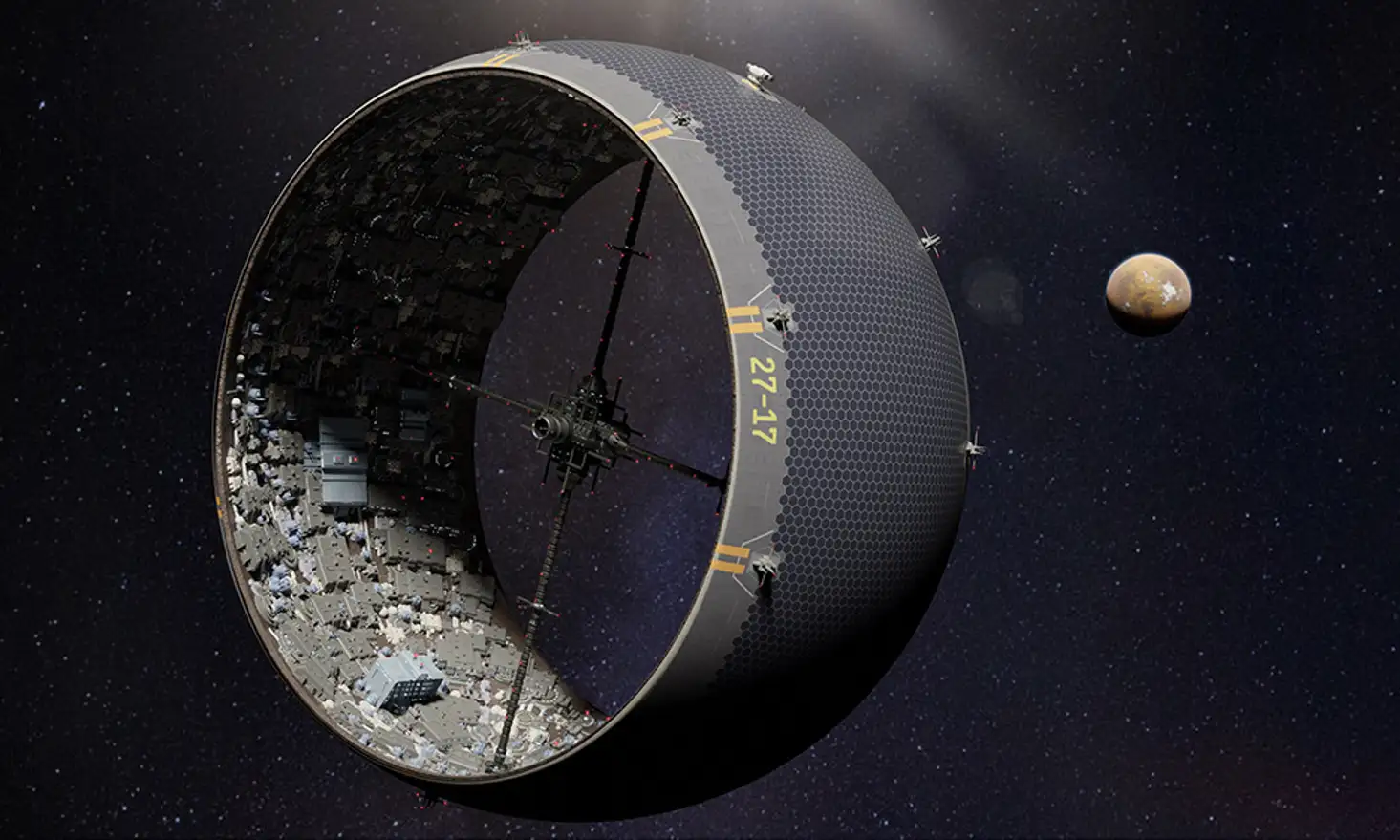 convertir asteroides en Estaciones Espaciales