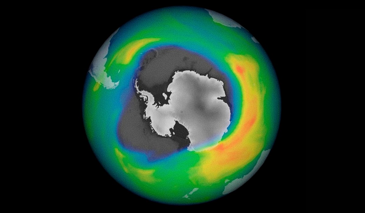 agujero en la capa de ozono sobre la Antártida